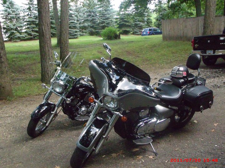 2005 Suzuki C50 and the Wifes 2009 Vstar