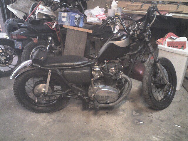 77 XS650 My first bobber I built