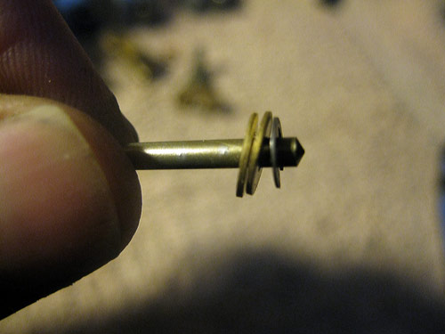 needle with shims added