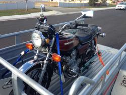 Honda loaded for trip home.  Nov 2012