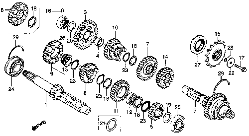 CB750K transmission